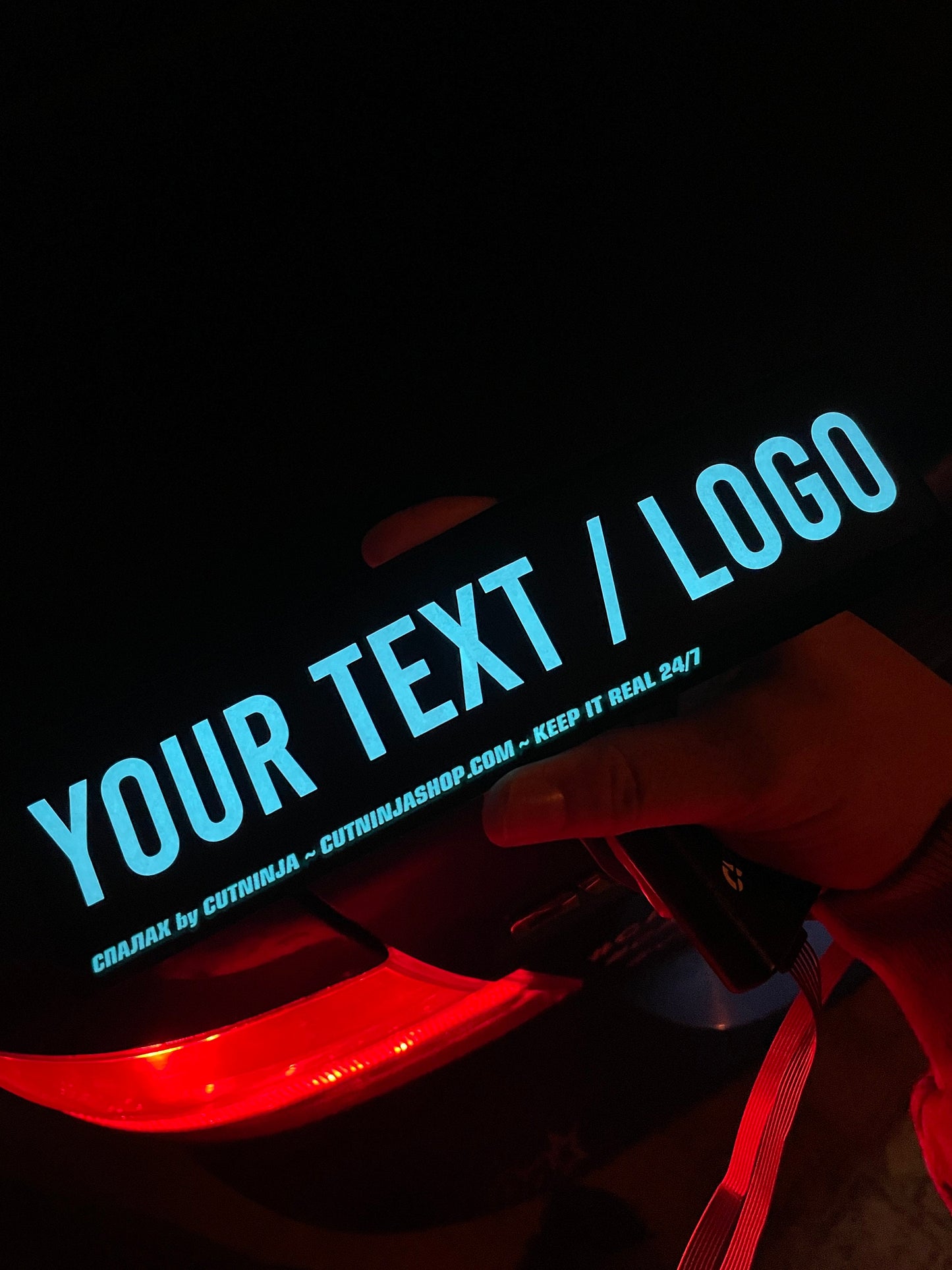 Custom Electric Glowing Led Sticker / Decal ! New Electric stickers collection SPALAH by CutNinja™ / Glow Panel Light Wanted ANY Text / Logo